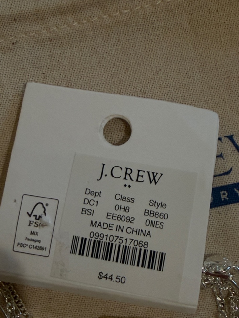 J. Crew Silver Three-Layer Necklace/NWT - Picture 9 of 9